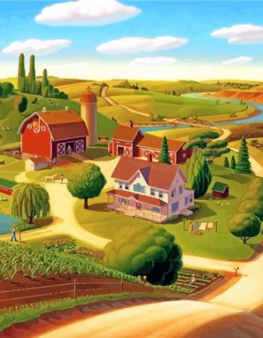 Farmhouse Serenity Paint By Numbers