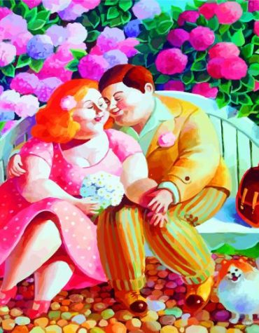 Romantic Plus-Size Couple Paint By Numbers