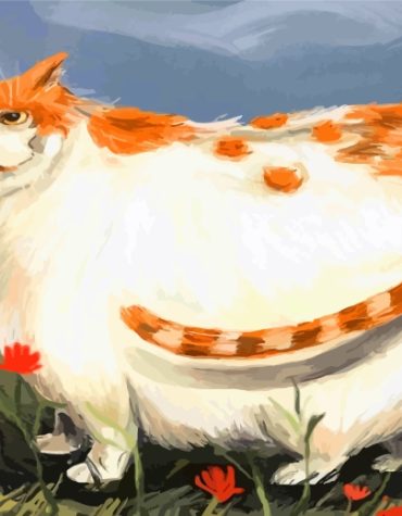 Fluffy Fat Cat Paint By Numbers