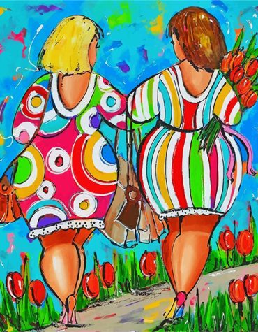 Colorful Fat Ladies Paint By Numbers