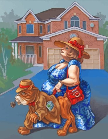 Plus Size Woman and Pet Paint By Numbers