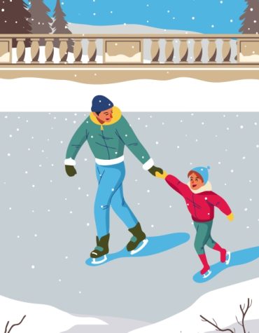 Father Son Ice Skating Paint By Numbers