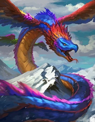 Mythical Feathered Serpent Paint By Numbers