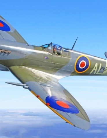Fighter Spitfire Aircraft Paint By Numbers