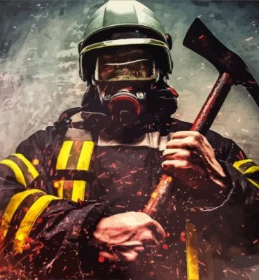 Firefighter Hero Paint By Numbers