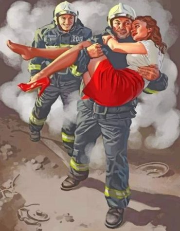 Hero Fireman Love Story Paint By Numbers