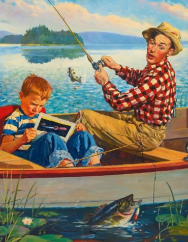 Fisherman Boats Scene Paint By Numbers