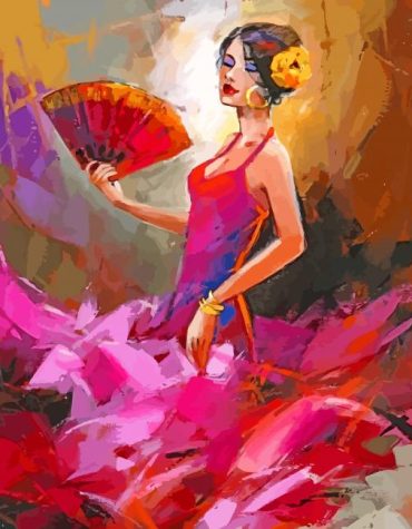 Spanish Flamenco Dancer Paint By Numbers