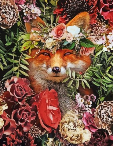 Floral Fox Animal Art Paint By Numbers