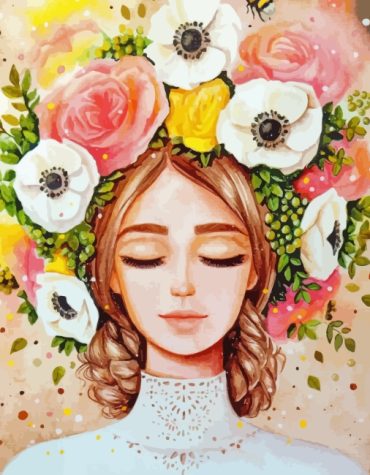 Floral Woman Paint By Numbers