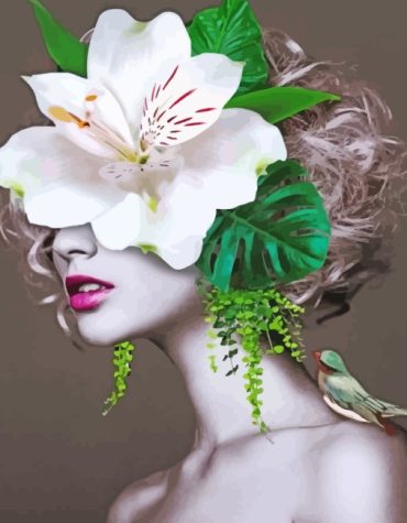 Floral Woman Paint By Numbers