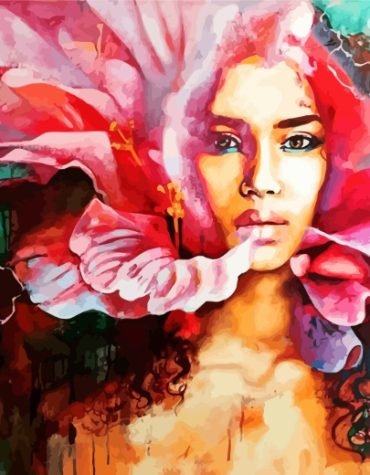 Floral Woman Paint By Numbers