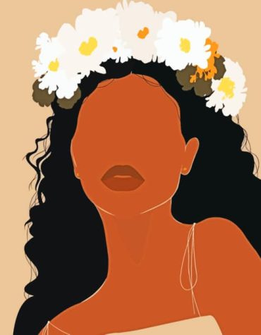 Afro Girl with Flowers Paint By Numbers