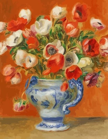 Vintage Renoir Floral Vase Paint By Numbers