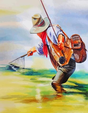 Fly Fishing Cowboy Aesthetic Paint By Numbers
