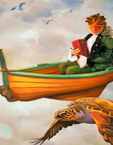 Fantasy Boats and Turtles Paint By Numbers