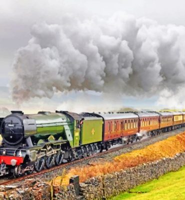 Iconic Flying Scotsman Steam Train Paint By Numbers