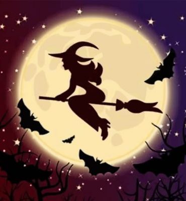 Halloween Witch Silhouette Paint By Numbers