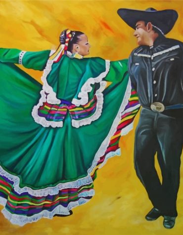 Mexican Folklorico Dancers Paint By Numbers