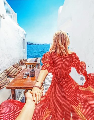 Explore Santorini's Charm Paint By Numbers