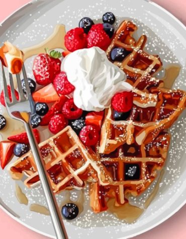 Tasty Breakfast Waffles Paint By Numbers
