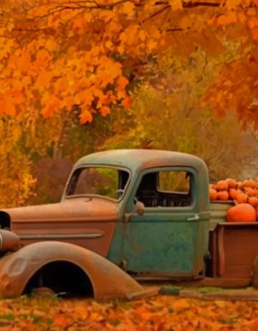 Autumn Ford Scene Paint By Numbers