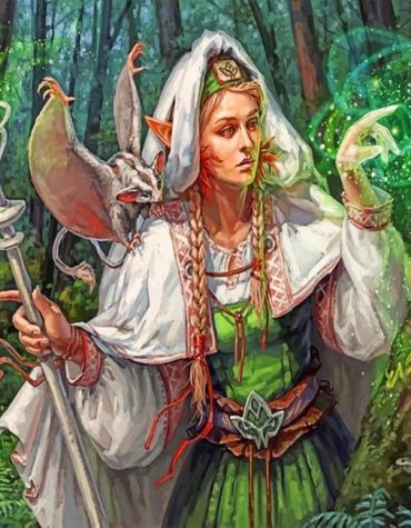 Enchanted Forest Woman Paint By Numbers