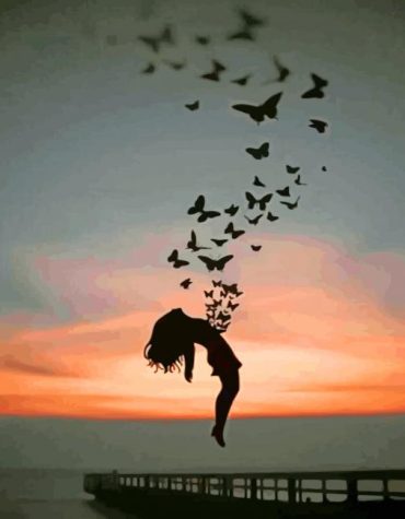 Girls in Silhouette Paint By Numbers