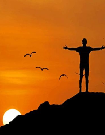 Freedom Silhouette Yoga Paint By Numbers