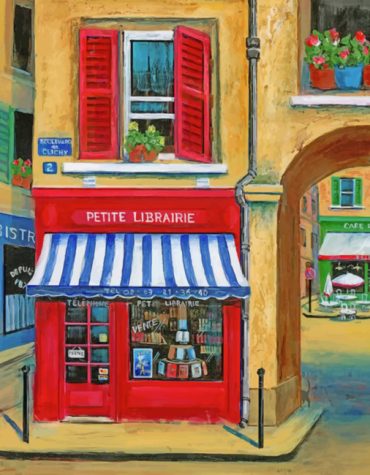 French Library Paris Paint By Numbers