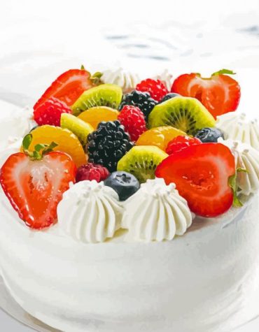 Fresh Fruit-Themed Cake Paint By Numbers