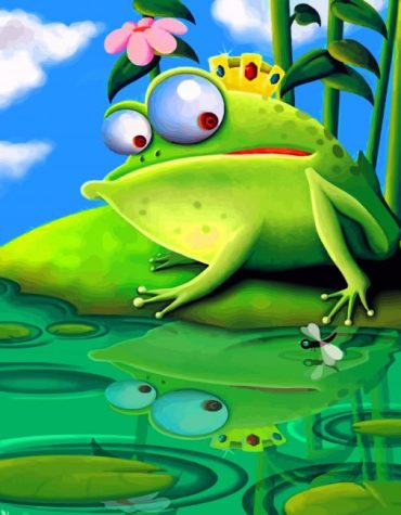 Majestic Frog on Lily Pads Paint By Numbers