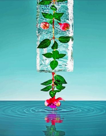 Elegant Frozen Roses Paint By Numbers