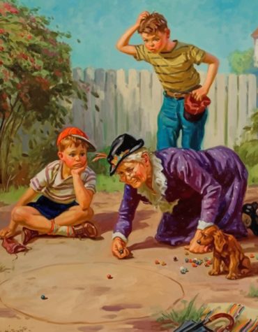 Vintage Grandma and Grandson Memories Paint By Numbers