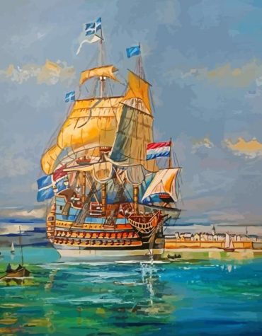 Galleon Sea Adventure Paint By Numbers