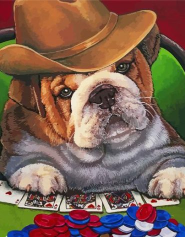 Gambling Dog Fun Paint By Numbers