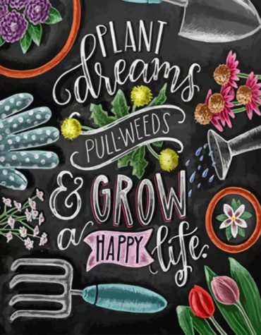 Plant Quotes Calligraphy Paint By Numbers