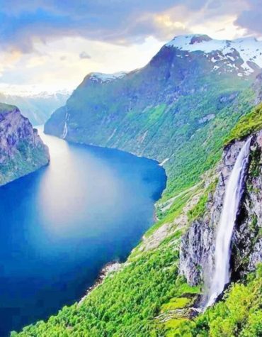 Geiranger Nature Scenery Paint By Numbers