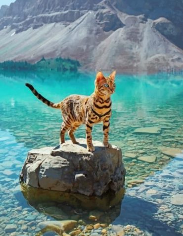 Bengal Cat Nature Scene Paint By Numbers