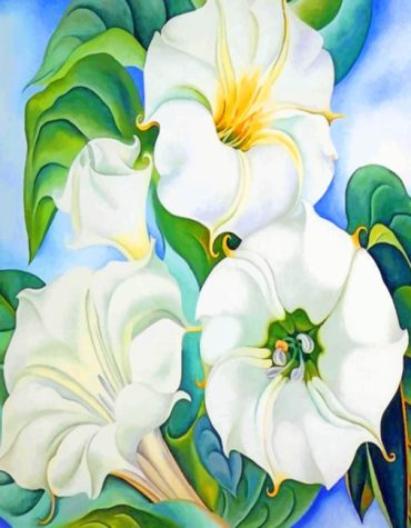 White Flowers Georgia O'Keeffe Paint By Numbers