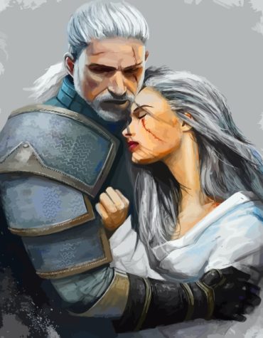 Geralt and Ciri Witcher Duo Paint By Numbers