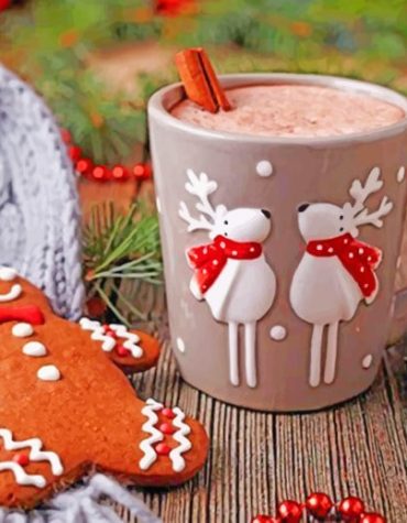 Christmas Gingerbread Coffee Paint By Numbers