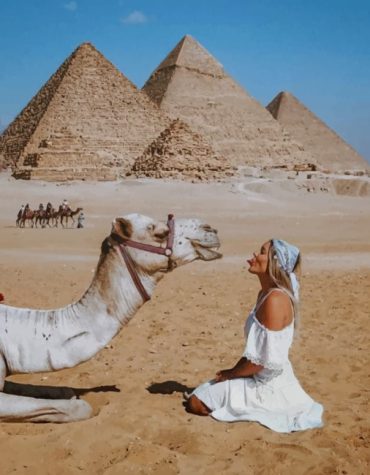 Girl with Camel in Egypt Paint By Numbers