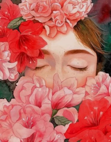 Girl With Flowers Paint By Numbers