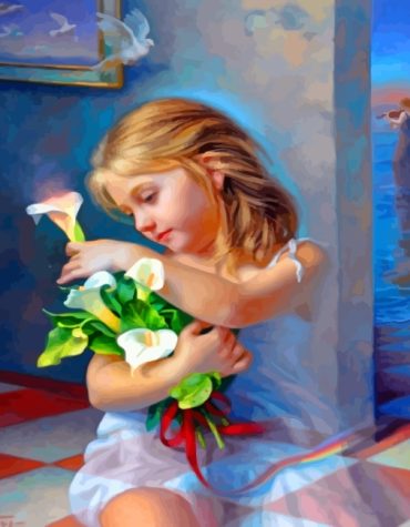 Floral Girl Paint By Numbers