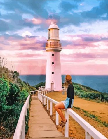 Girl at Cape Otway Lightstation Paint By Numbers