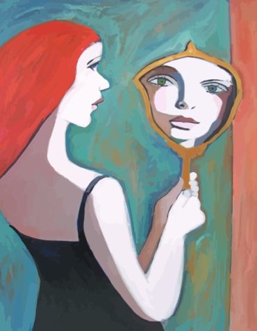 Woman in the Mirror Paint By Numbers