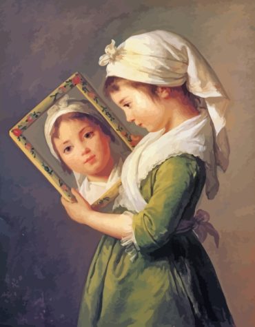 Woman Mirror Reflection Paint By Numbers