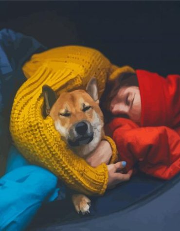 Girl with Dog Paint By Numbers