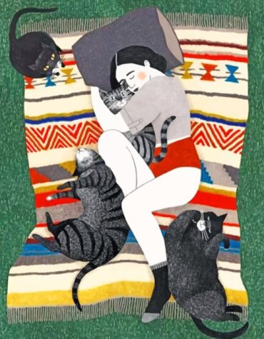 Girl with Pets Paint By Numbers